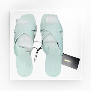 Forever 21 Women's Mint Slide Sandals, Size 8